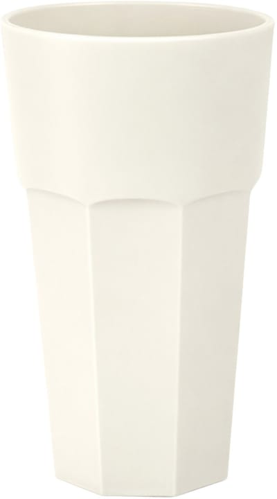 Plasticforte onbreekbaar drinkglas - kunststof - ivoor wit - 600 ml - drinkglazen - lichtgewicht - 9 x 16 cm - stapelbaar