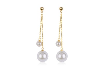 Di Lusso - Oorstekers Amy - Hoogwaardig messing - Gold plated - Immitatieparels