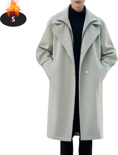 Livano Mantel Heren - Tussenmantel - Jas - Mantelpakje - Trenchcoat - Overjas - Overcoat - Winter - Wilg Groen - S