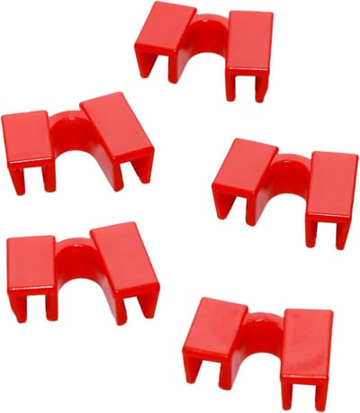5 paar eetstokjes set voor beginners, herbruikbare eetstokhelpers, training eetstokjes voor gemakkelijk leren (rood)