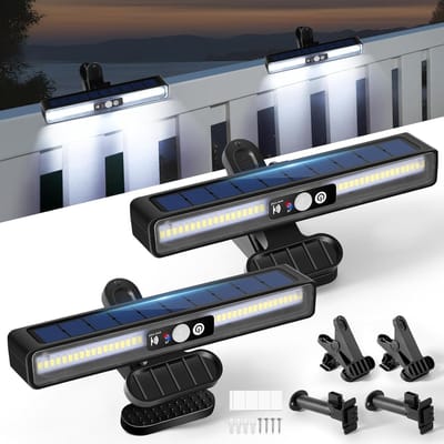 Solar Tuinverlichting met Bewegingssensor, Set van 2, 3 Verlichtingsstanden, 36 LEDs, Waterdicht IP65, Ideaal voor Tuin, Camping en Buitenverlichting