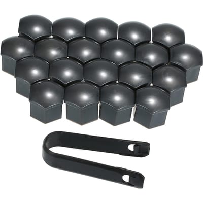 20 stks Universele 19mm Wielmoer Covers Wielmoer Caps Schroef Protector GY grijs