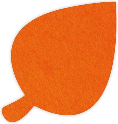 Blad vilt onderzetters - Oranje - 6 stuks - 9,5 x 9,5 cm - Tafeldecoratie - Glas onderzetter - Cadeau - Woondecoratie - Woonkamer - Tafelbescherming - Onderzetters Voor Glazen - Keukenbenodigdheden - Woonaccessoires - Tafelaccessoires