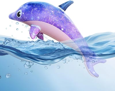 Opblaasbare Dolfijn - Zwembaddier - Waterpret - Realistisch Ontwerp - 85x39cm - Blauw