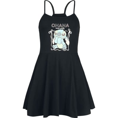 Lilo & Stitch - Disney Mini-jurk - Stitch Ohana - S tot XXL - voor Vrouwen - zwart