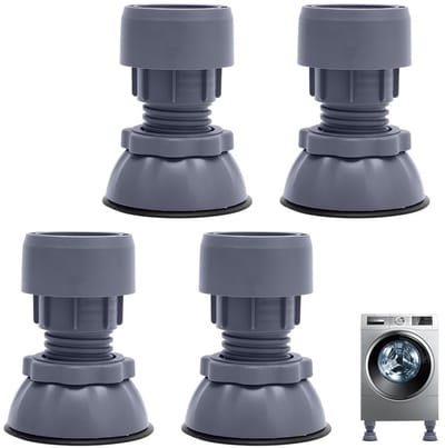MTTproducts- Trillingsdempers 4 stuks - Antitrillingsdemper - Verstelbare Wasmachine Voetjes - Hoogte 9,5/12,5 cm - Schokdemper - Antislip en Vochtbestendig - Wasmachinevoetjes