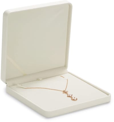 Allecto - Wit Fluweel Grote Halsketting Opbergdoos - Luxe Sieradenpresentatie - Wit - Perfect voor Valentijnsdag en Verjaardag - Geschikt voor Dame...