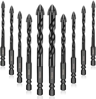 Complete Tegelboor Set met Zeskantige Aanzet voor Glas, Keramiek, Steen en Beton