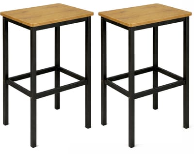 BEGRYF Barkrukken - 2 stuks - eikenlook zwart - 40x30x65 cm