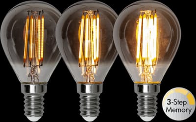 3 standen - Standaard bol - E14 - 2.9W - Super Warm Wit - 2200K - Dimbaar