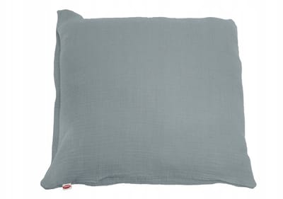 Donzige Kussensloop Muslin Donkergrijs 40x40cm met Rits