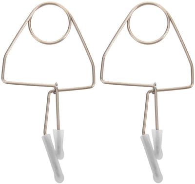Fluitkussenclips - Reparatieclips Blaasinstrumenten - Fluitreparatie - Roestvrij staal met rubber - 9 x 4.6 x 0.9 cm - Zilver