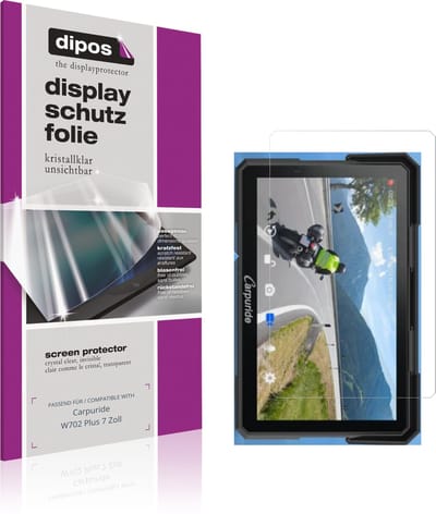 dipos – 2x Beschermfolie geschikt voor Carpuride W702 Plus 7 Zoll | Krasbestendige & heldere Screenprotector Ultra-Thin
