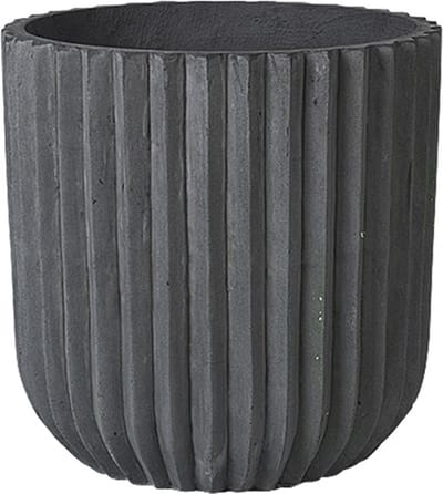 Broste Copenhagen bloempot XL 50 x 50 cm Fiberclay donkergrijs