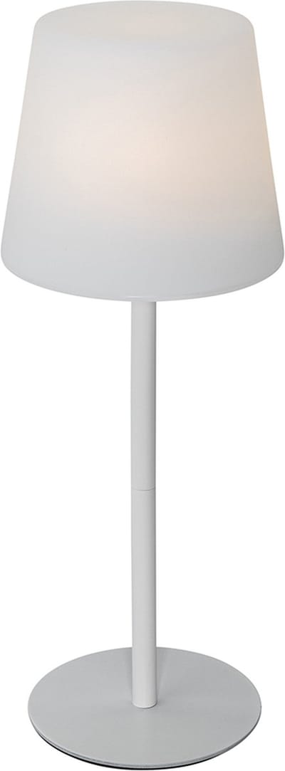 QAZQA jude - Moderne Dimbare LED Draadloze Oplaadbare Tafellamp USB met Dimmer - 1 lichts - H 40 cm - Wit - Buitenverlichting