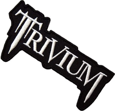 Trivium - Classic Logo Patch - Zwart/Wit