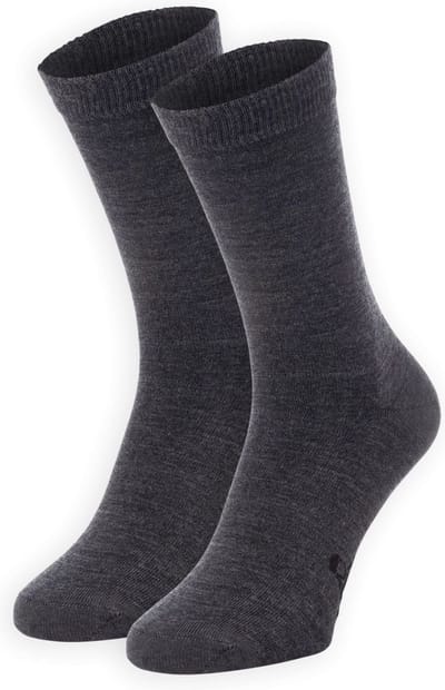 NOMAD® Daily Premium Merino Wol Sokken Maat 35-38 | Donkergijs | 1-Pack | 50% Merinowol | Dames & Heren Sokken | Naadloos | Anti-Geur | Dagelijks gebruik