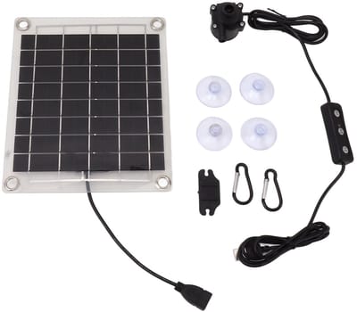 JHUBERS - Zonne-energie Fonteinpomp 20W - Ideaal voor Tuin en Vogelbad