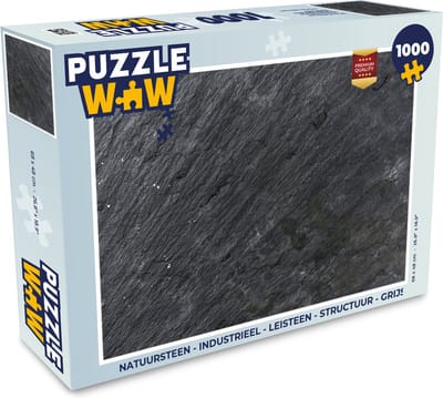 Puzzel Natuursteen - Industrieel - Leisteen - Structuur - Grijs - Legpuzzel - Puzzel 1000 stukjes volwassenen