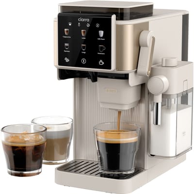 CIARRA CBSACM-D6 - Pistonmachine met Koffiemolen en Melkopschuimer - Halfautomatische Espressomachine met Touchscreen - 15 Bar Drukpomp – Voor Espresso, Cappuccino, Latte en Americano