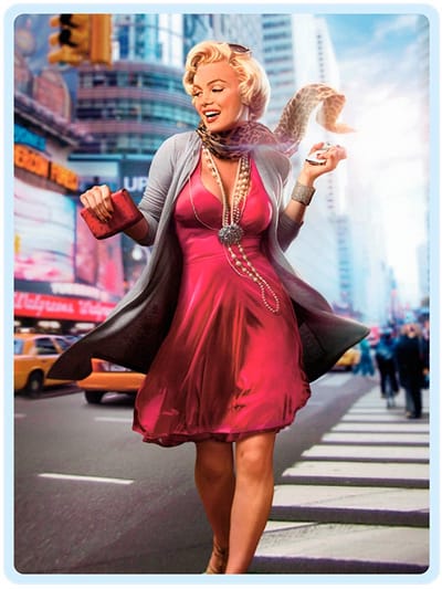 Signs USA - wandbord - dibond - Marilyn in New York - 60 x 45 cm