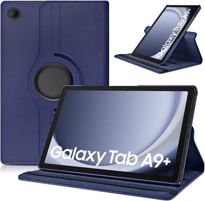 Hoes Geschikt voor Samsung Galaxy Tab A9 Plus / A11 Plus hoes – 360° draaibaar tablethoes – Donkerblauw