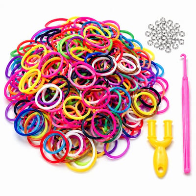 Behave 1000 Multi Color Loom elastiekjes - Loombandjes - Met weefhaken en S-clips
