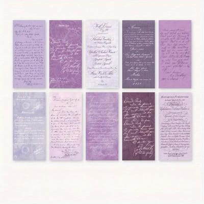 30 stuks/partij Notitieblokken Materiaal Papier Zacht Zacht Junk Journal Scrapbooking Kaarten Retro Achtergrond Decoratie Papier paars