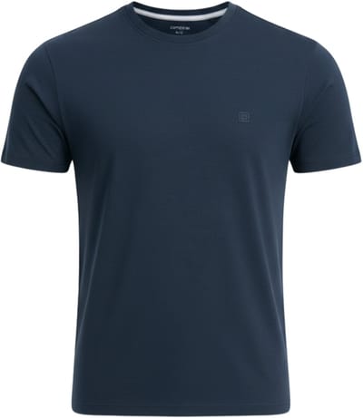 OMBRE T-shirt - Katoen - Korte Mouw - Effen Marine S