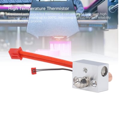 Hotend Upgrade Kit Bimetallische Heatbreak met 4 stuks 0.4MM Nozzles 300 graden Hoge Temp Printset voor gray