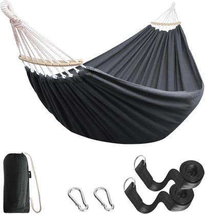 Duurzame hangmat - Comfortabel en draagbaar - Voor binnen en buiten - Terras, tuin, strand