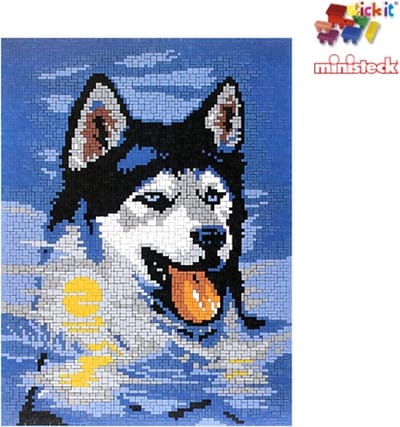 Stick-it Husky, ca. 5.100 steentjes, verbindingsschijfjes, ophanghaakjes en heveltje