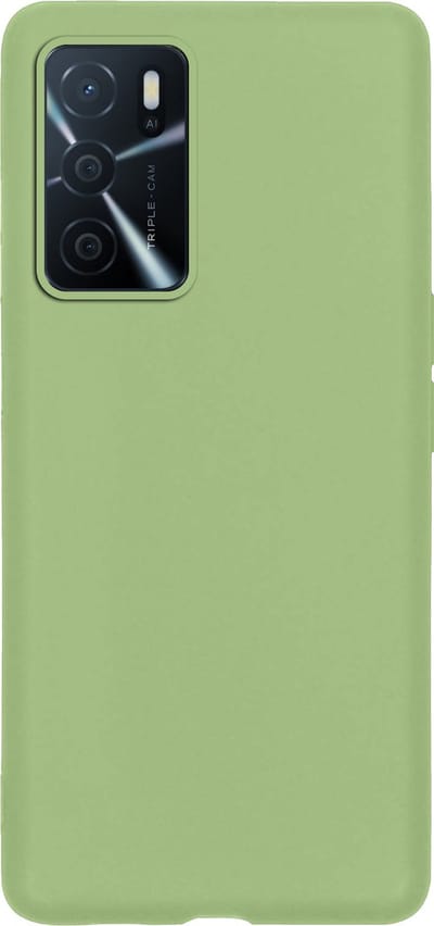 Hoes - Geschikt voor OPPO A16 - Sterk & Shockproof - Hoesje Cover - Siliconen Case - Groen