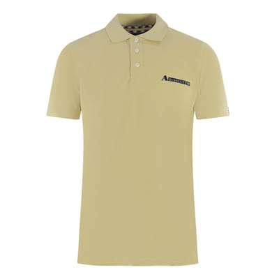 Aquascutum Boxed Logo Beige Polo Shirt