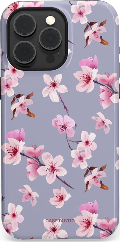Casetastic Hoesje Geschikt voor Apple iPhone 15 Pro Max Magsafe - Stijlvolle Beschermende Duo-layer Case - Bloemsem Bries