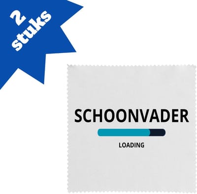 Akyol - schoonvader loading brillendoekjes - Papa - ochtendkoffie laden - vader cadeautjes - vaderdag - verjaardagscadeau - verjaardag - cadeau - geschenk - kado - gift - vader artikelen - 17,8 bij 17,8 cm - 2 stuks