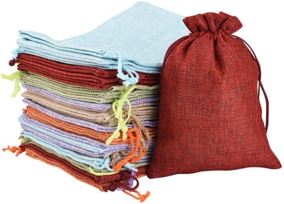 Dailygoods- Katoenen Zakjes 30 Stuks 13 x 18 cm - Geschenktas - Cadeauzakjes - Sieradenzakjes - Jute Zakjes - Zachte Binnenkant - Geschenkzakjes
