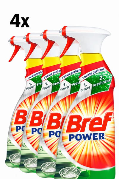 4 x Bref Power - Keukenreiniger - Spray - Ontvetter - 750 ml