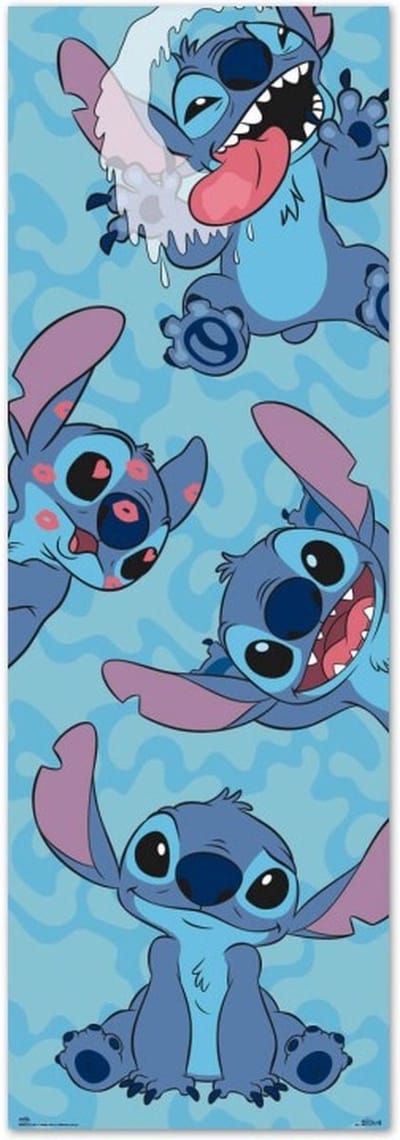 Stitch Deurposter - Disney - tekenfilm - animatie - Lilo - Surf - Hawaï - 53 x 158 cm