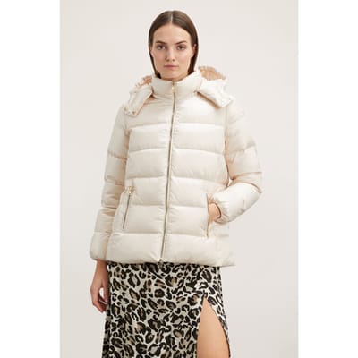 Motivi Short Hooded Down Jacket White Maat: 38 | Winterjassen Outlet | Dames | Wit