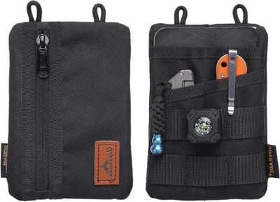 EDC Tool Bag Organizer voor Mannen - Compacte Nylon Organizer voor Multi-tools, Zaklamp, Mes en Notitieboek