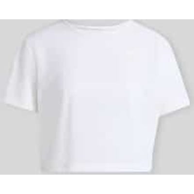 Kort fit sport-T-shirt met logoreliëfs