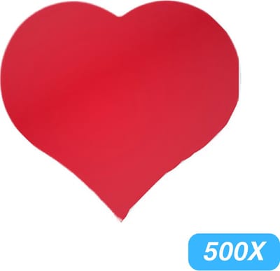 Stickers - "Rode Hart" - 500 Stuks - 45mm x 40mm - Etiket - Sluitzegel - Etiketten - Sluitstickers - Rood - Hart