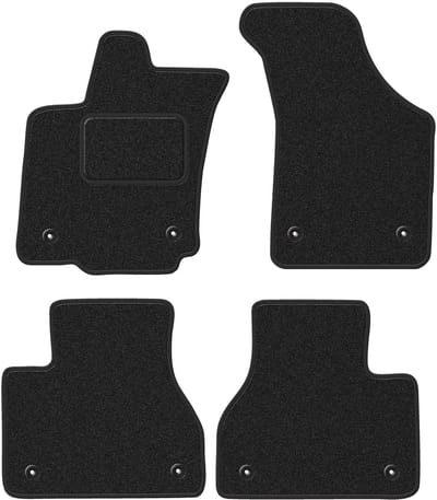 Wielganizator WLG-CARLUX-ANTHRA Serie - Autovloermatten Velours - VW Phaeton Sedan (2002-2016) - Antraciet - Inclusief Brandblusser