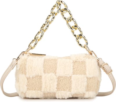 Giuliano Kunstlederen schoudertas Puck - Teddy - Beige