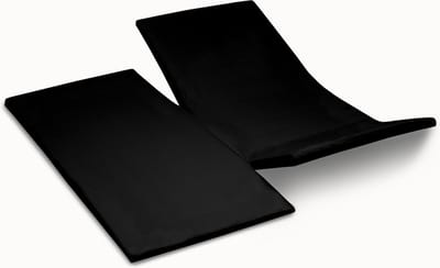 YOON hoeslaken katoensatijn dubbele split zwart - 160x200 cm - GOTS gecertificeerd 100% katoensatijn
