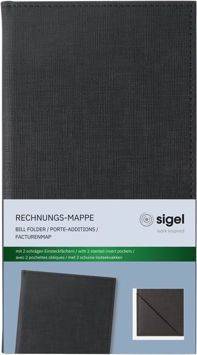 Sigel facturen map - met 2 schuine insteekvakken - zwart - SI-RM100