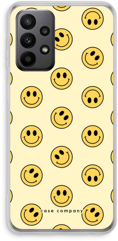 Hoesje geschikt voor Samsung Galaxy A23 hoesje - Smiley N°2 - Soft Cover Telefoonhoesje - Bescherming aan alle Kanten en Schermrand