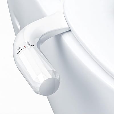 Bidet - Manueel Bidet Toiletbril - 2 Spoelfuncties & Waterdrukregeling - Dun Ontwerp & Eenvoudig te Installeren - Voor Ouderen, Zwangeren & Gezondheid
