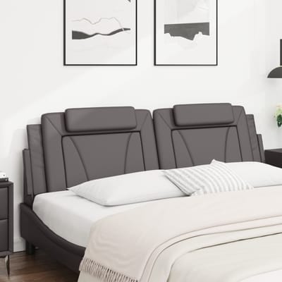 vidaXL - Hoofdbordkussen - "Viana" - 180 - cm - kunstleer - grijs